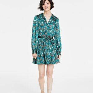 On 34th Women's Satin Wrap Dress